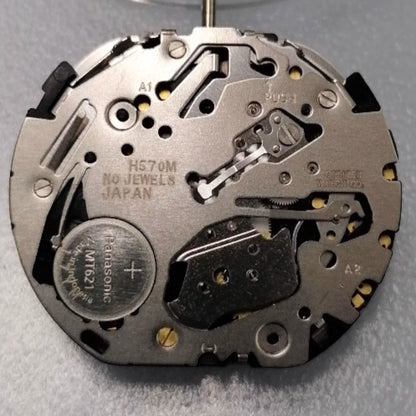 Citizen H570M Eco-Drive solar watch movement with small seconds feature for precise timekeeping.