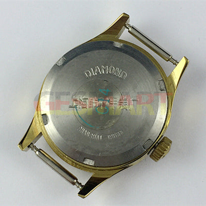 25mm Shanghai Diamond lady watch with orange oval dial, 17-jewel manual mechanical movement, elegant design.