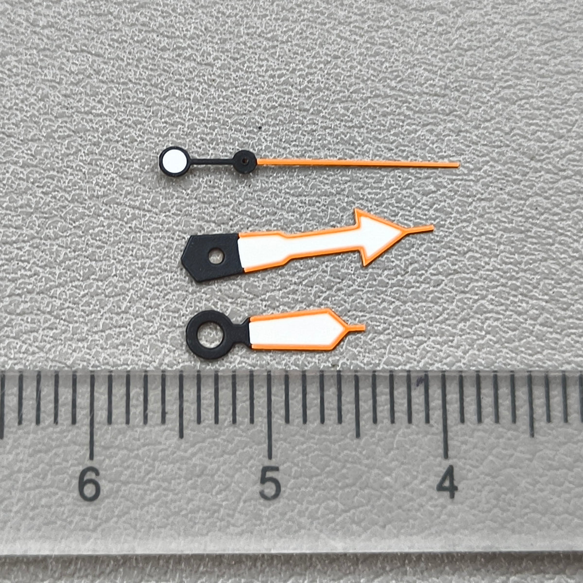 White Orange Border Green Luminous Watch Hands for NH35/NH36/4R/7S Movement