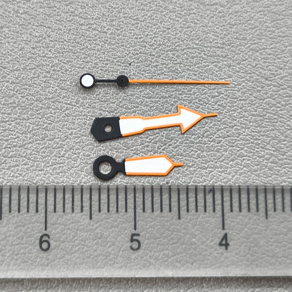 White Orange Border Green Luminous Watch Hands for NH35/NH36/4R/7S Movement