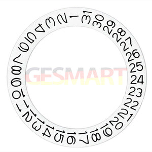 White Background Date Disk Wheel Date Wheel for Movement NH35 NH36 Date At 3