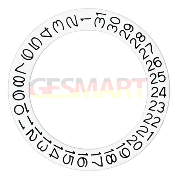 White Background Date Disk Wheel Date Wheel for Movement NH35 NH36 Date At 3