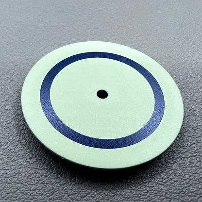 Yellow and black 28.5mm watch dial, designed for Miyota 8215 and 8200 movements.
