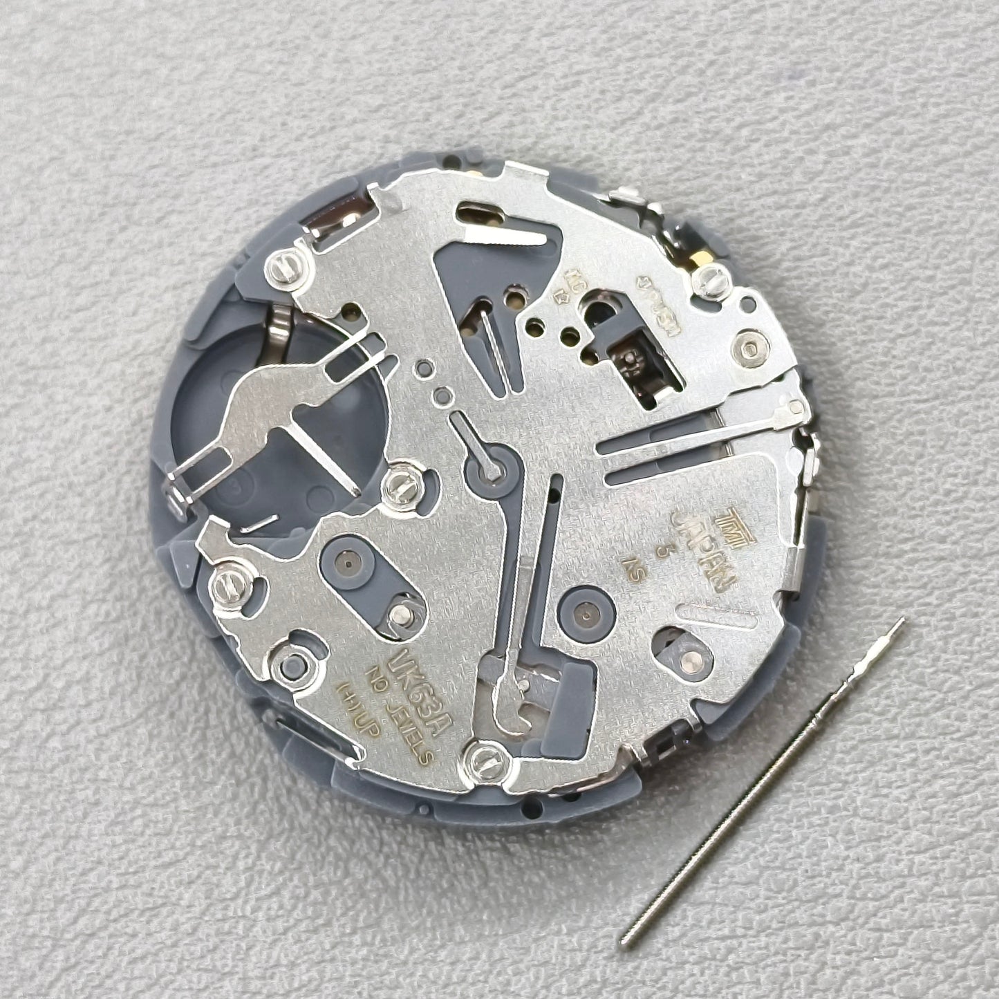Japan Original VK63A Quartz Movement Black Disk Date@3 Single Calendar