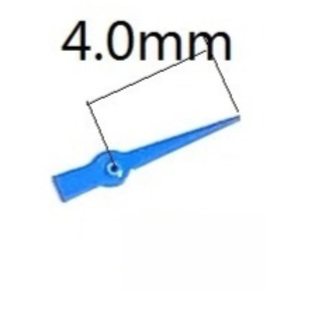 Set of 3 blue 4mm small seconds hands for Miyota 2035 watch movements, perfect for multifunctional designs by Miyota.