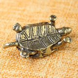 Solid Copper Cute Turtle Trinket Vintage Hand Carved Bronze Model Figurines