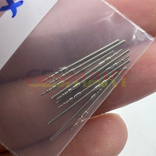 Set of 10 Hattori Epson watch winding stems for PC32 and PC22 movements, precision replacement parts.