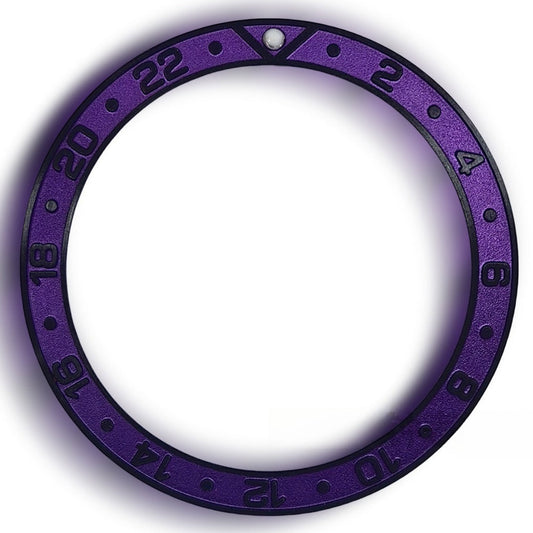 38X30.7Mm Purple Aluminum Watch Bezel Black Raised Font Watch Part