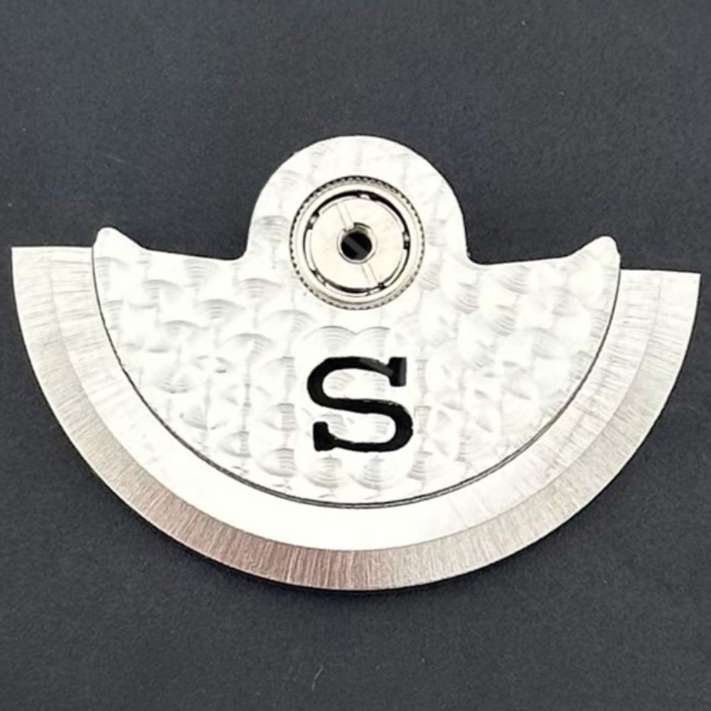 Modified S Carved Silver Fish Scale Rotor Oscillating Weight for NH35 NH36 Movement