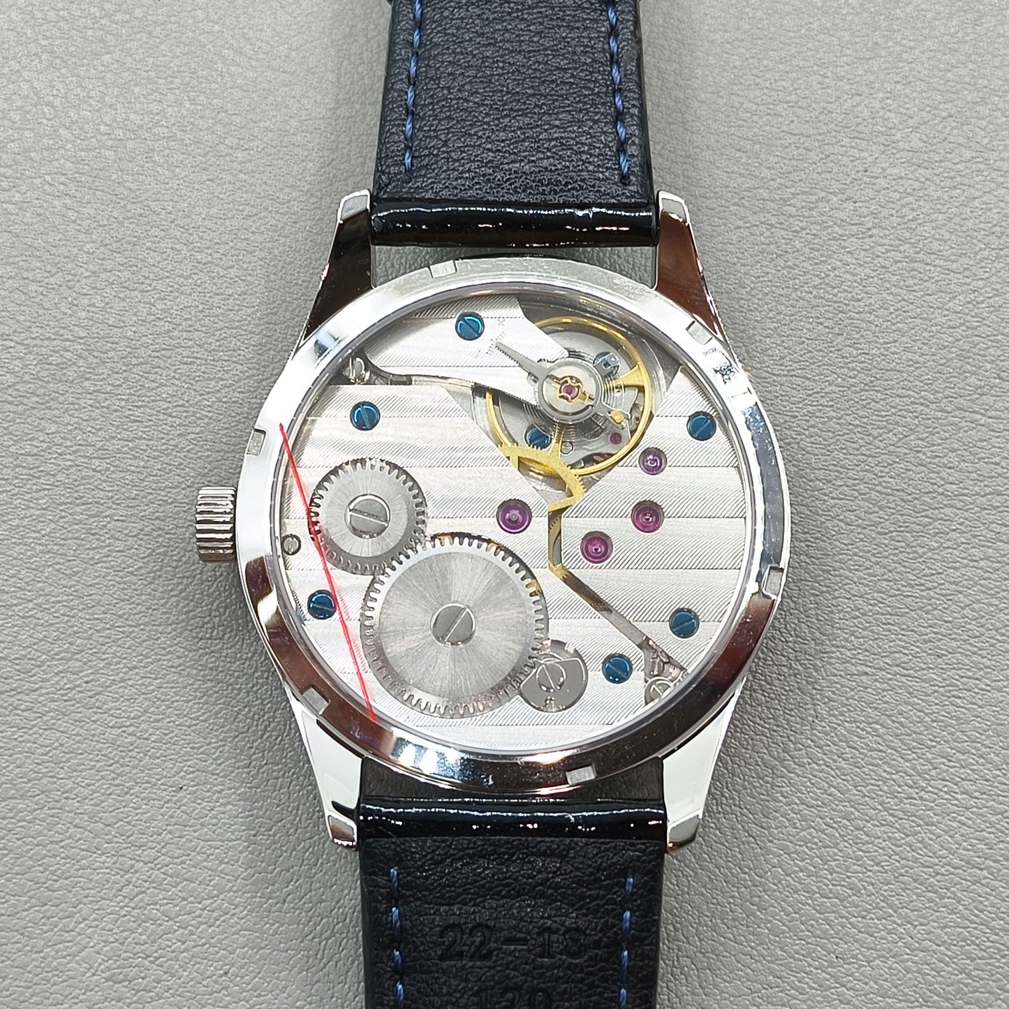 42mm Men Watch Polished Rust Steel Case Seagull ST3600 Manual Mechanical Movement