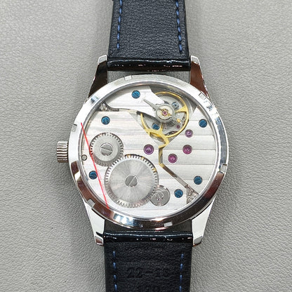 42mm Men Watch Polished Rust Steel Case Seagull ST3600 Manual Mechanical Movement