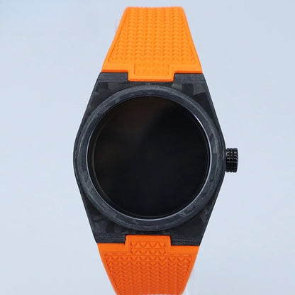 Carbon fiber Case For TISSOTMod 40mm Watch PRX Luxury Waterproof FKM Strap NH35