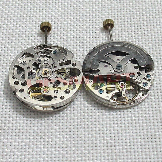 DANDONG 7120 silver hollow automatic mechanical watch movement, 26.5mm precision parts.