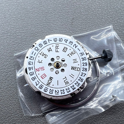 Japan Silver Citizen 8200/8215 Movement Double Calendar Date@3