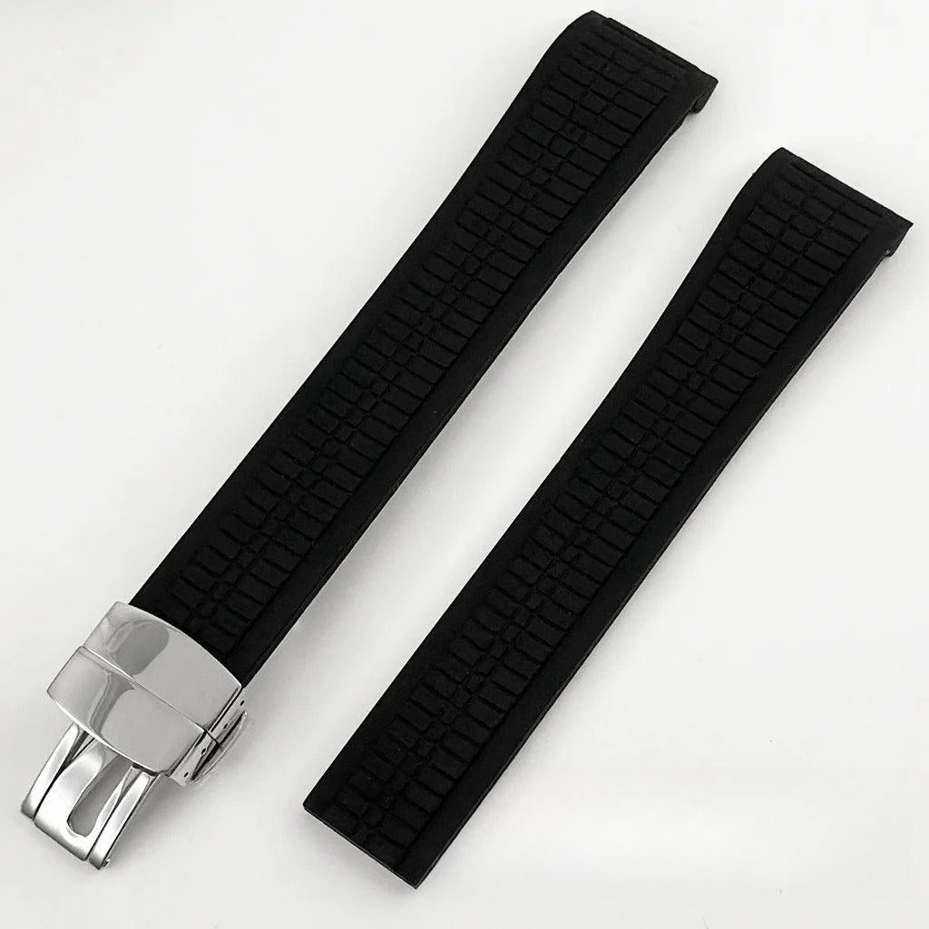 40mm Nautilus Rubber Strap Sapphire Glass Watch Case for NH34/35 NH36 NH38 4R35
