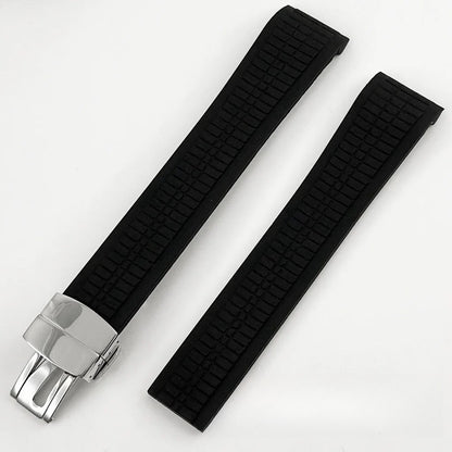 40mm Nautilus Rubber Strap Sapphire Glass Watch Case for NH34/35 NH36 NH38 4R35