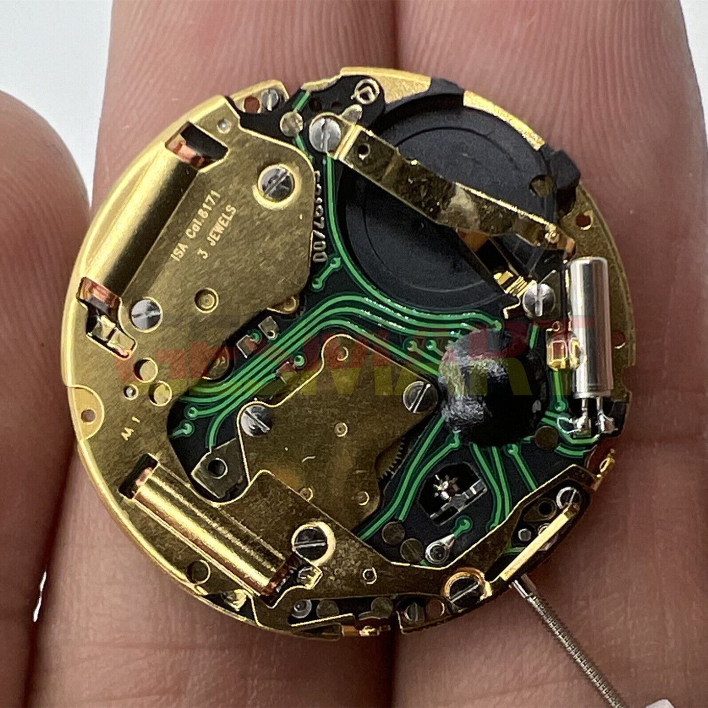 Mouvement à quartz doré ISA 8171 pour montres, date à 4 heures, pièce de réparation multifonction 
