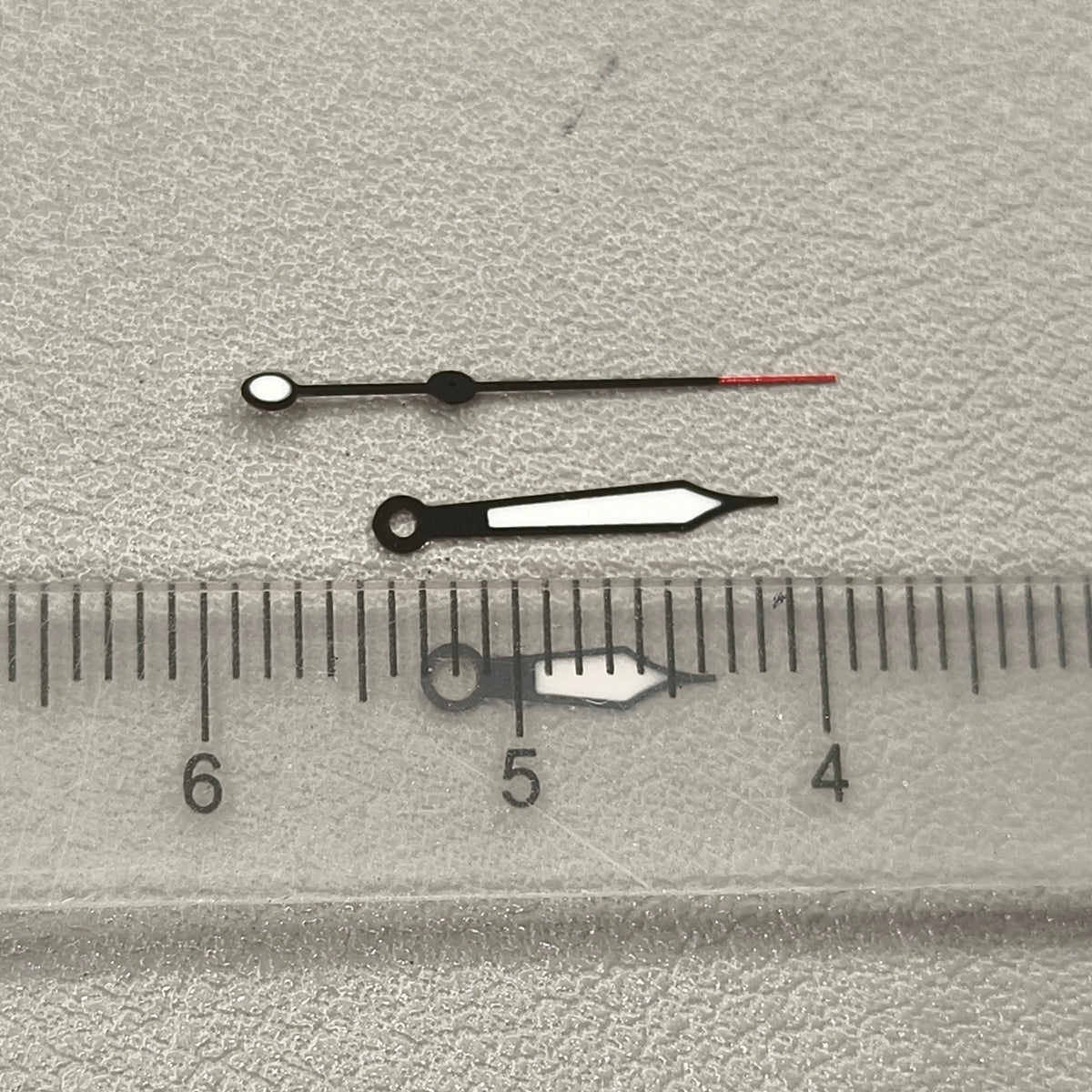 2 Sets NH35 Black Red Pilot Pointer Watch Hands with Green Luminous for NH35 NH36