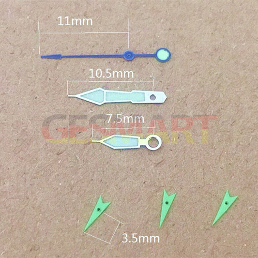 Green small second hand with silver trim for Miyota OS10 OS20 OS60 OS80 watch movements.