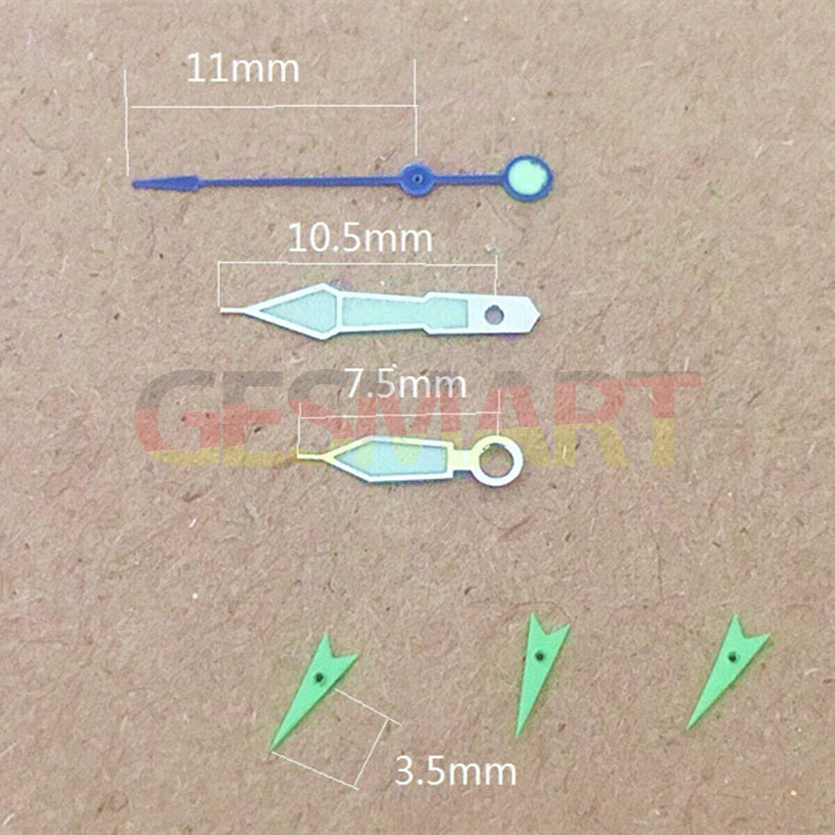 Green small second hand with silver trim for Miyota OS10 OS20 OS60 OS80 watch movements.