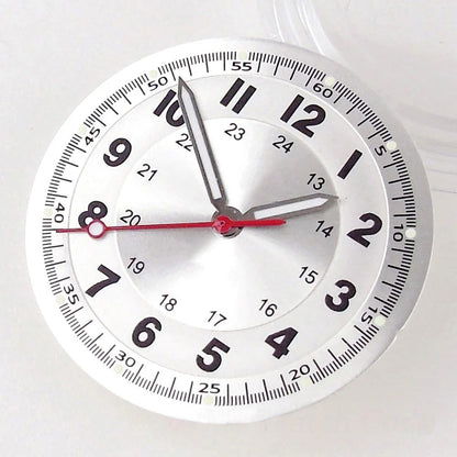 Pilot 29mm Nologo black and silver dial face for NH35 NH36 vintage diver watch mod parts