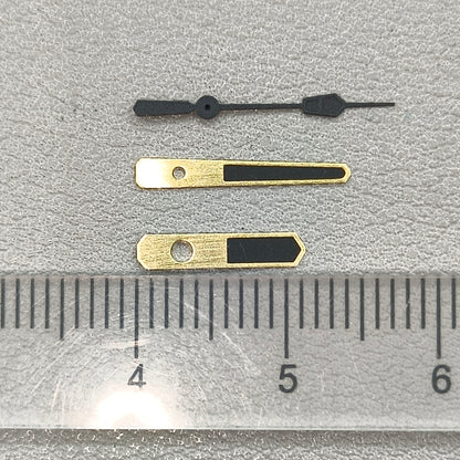 NO Lume Black Painted Golden Trim Watch Hands for NH35 NH36 NH70 NH72