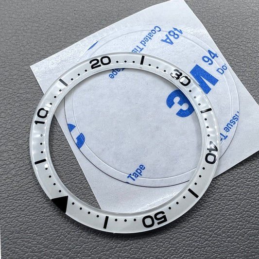 40.3/32.8mm Watch Bezel Insert White C3/BGW9 All Blue Luminous Diving Flat