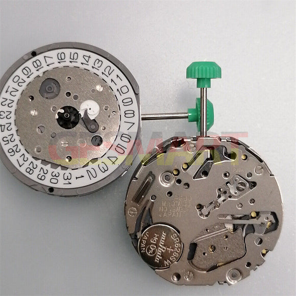 Japan Made Miyota FS60 3 EYES Chronograph Quartz Watch Movement Date At 3