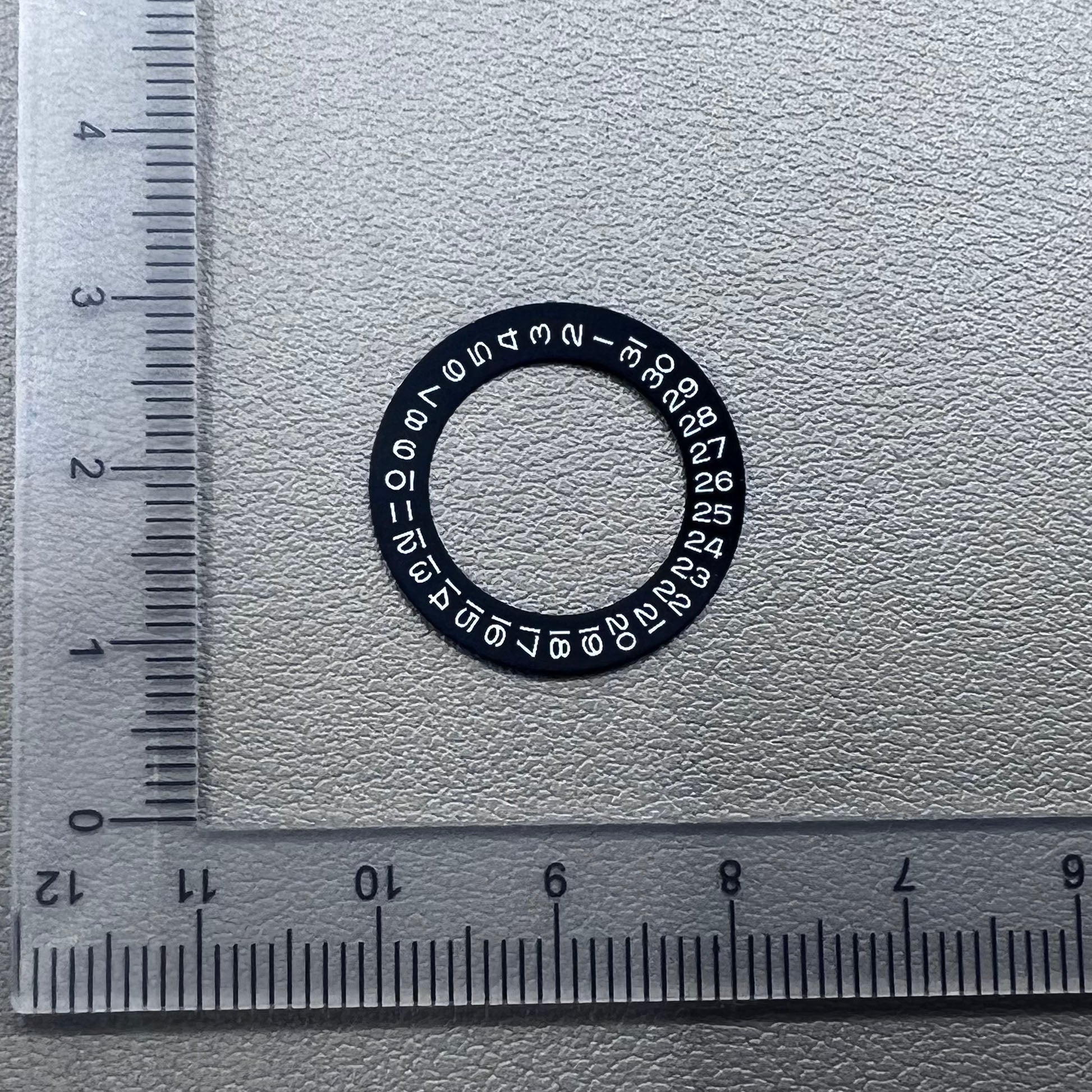 White font wheel overlay for Miyota 8215/8200 & ETA 2824/2836 movements, date at 3 o'clock, watch accessory.