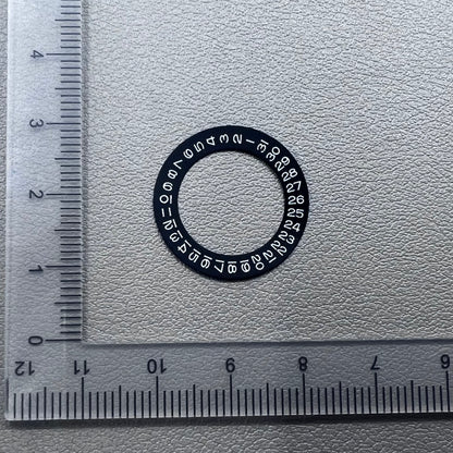 White font wheel overlay for Miyota 8215/8200 & ETA 2824/2836 movements, date at 3 o'clock, watch accessory.