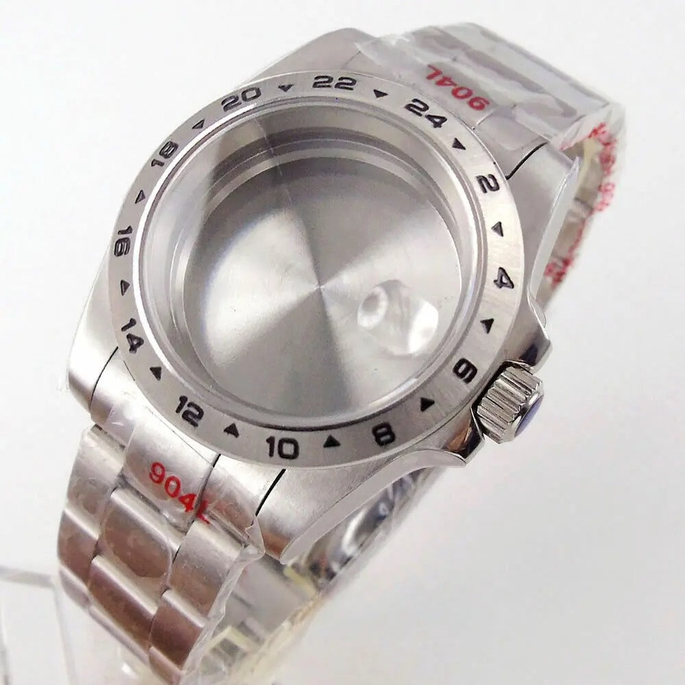 39mm GMT Bezel Sapphire Watch Case Fit NH34/35/36 PT5000 Miyota 8215 2836 2813