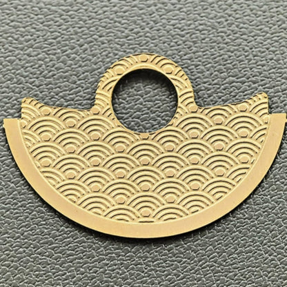 Golden Wave Rotor overlay for NH35 NH36 7S26 4R35 watch movements, enhancing rotor aesthetics and performance.