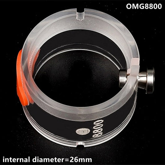 Plastic movement holder with knob for OMG8800 watch repair, durable and precise fit.