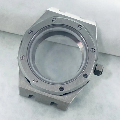 41mm AP Fit NH34 NH35 NH36 NH38 NH70 Transparent Back Sapphire Watch Case