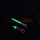 Green Lume White Trim Red Second Hand Watch Hands for NH35/NH36/4R/7S Movement