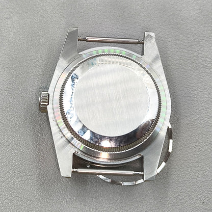 39MM Stainless Steel Silver Watch Case Sapphire Glass Solid Bottom for NH35 NH36 4R