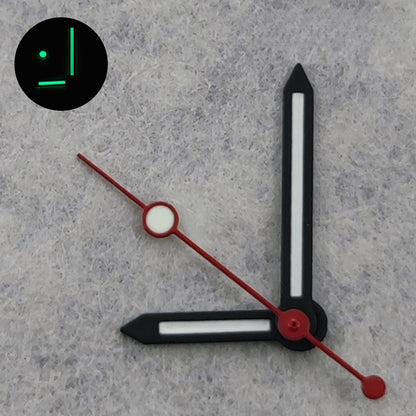 Silver/Black  Watch Hands For NH34 NH35 NH36 NH38 7S26 4R35 4R36 Green Luminous
