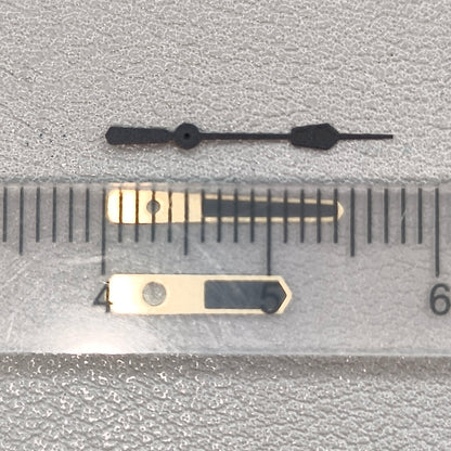 NO Lume Black Painted Golden Trim Watch Hands for NH35 NH36 NH70 NH72