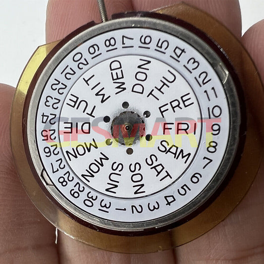 Mouvement à quartz <tc>ETA</tc> 955.124, fabriqué en Suisse, pièce de réparation pour montres avec date et jour