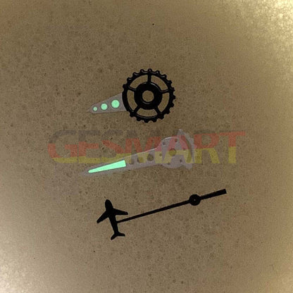 Plane Small Second green luminous watch hands for NH35/NH36/4R/7S movements.