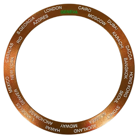 38/30,7 mm Aluminium-Uhrenlünette mit orangefarbenem Hintergrund für SKX007-Uhrenteil