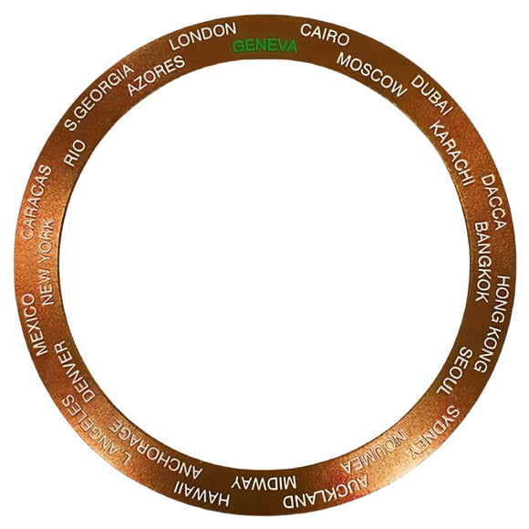 38/30.7mm Aluminium Slope Watch Bezel Orange Background for SKX007 Watch Part