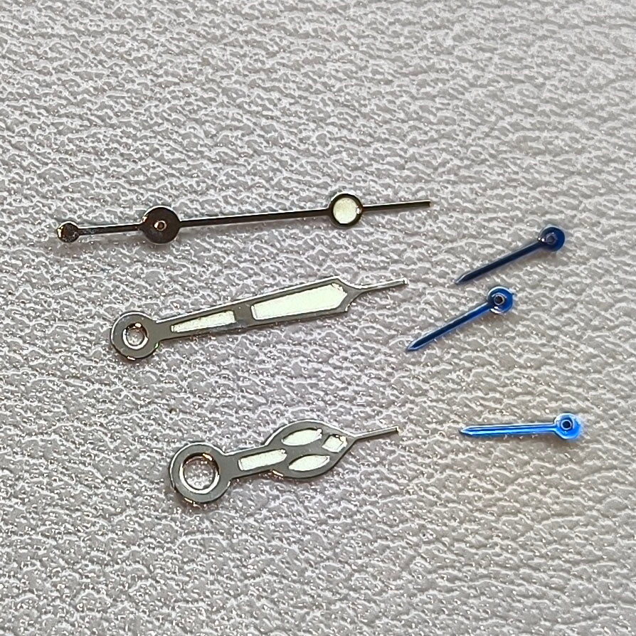 2 Sets Blue Small Green Lume Second Watch Hands for Miyota OS10 OS20 OS22 OS60 OS80
