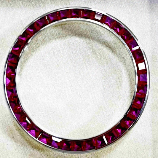 Rose Pink 39.4Mm Daytona T-Shaped Square Diamond Moissanite Flat Bottom Watch Bezel