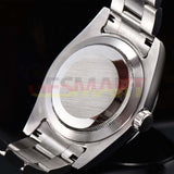 316L 40mm Men Wristwatch Sapphire Glass Waterproof Diving Black Dial Silver Hand