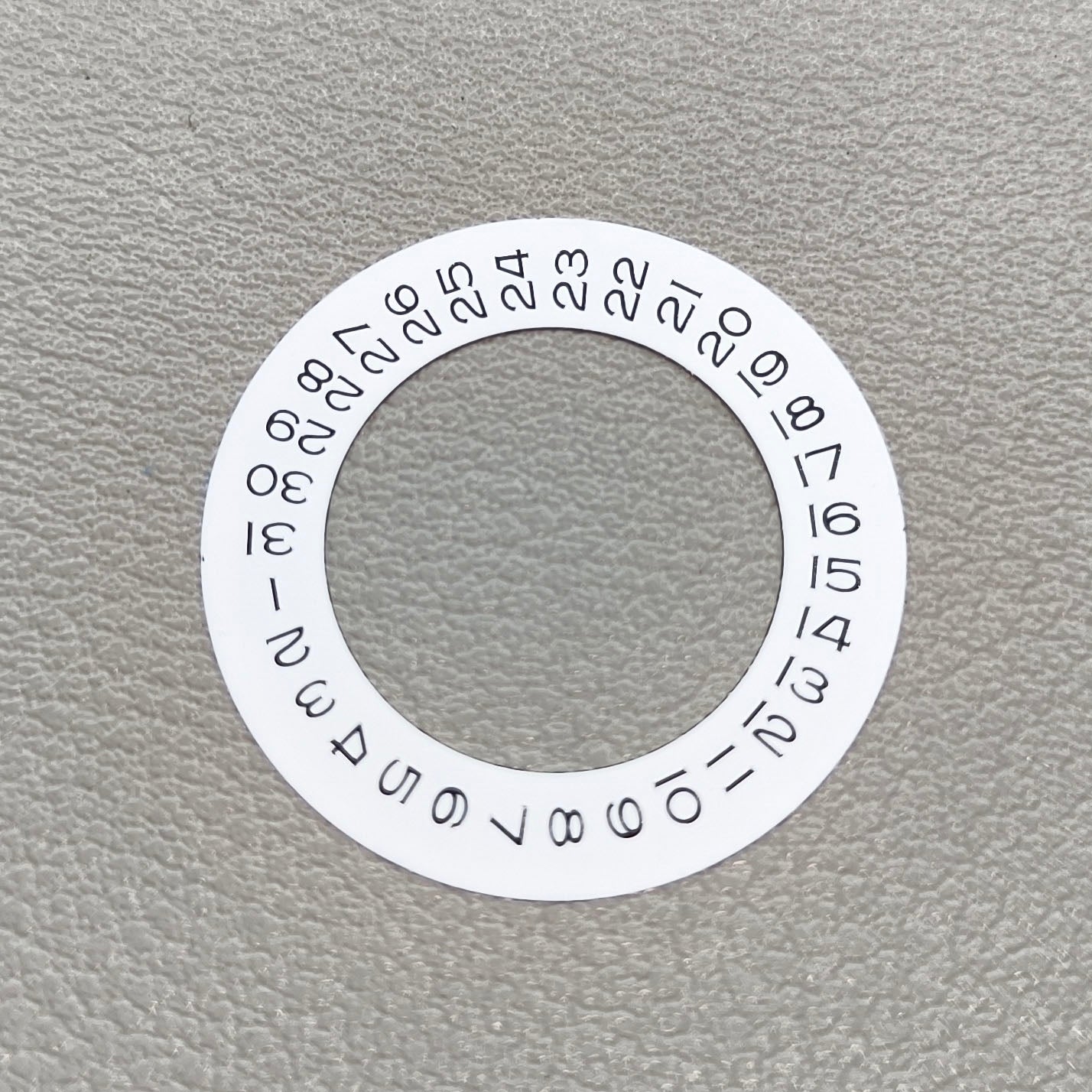 Wide Brim White Date Wheel Overlay for ETA2824 2836 Miyota 8215/8200 Date@3