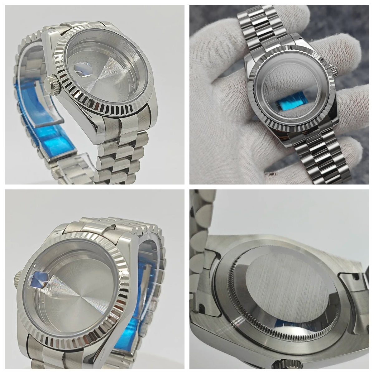 36mm/39mm Stainless Steel Watch Case Set with Calendar Window for NH35/36