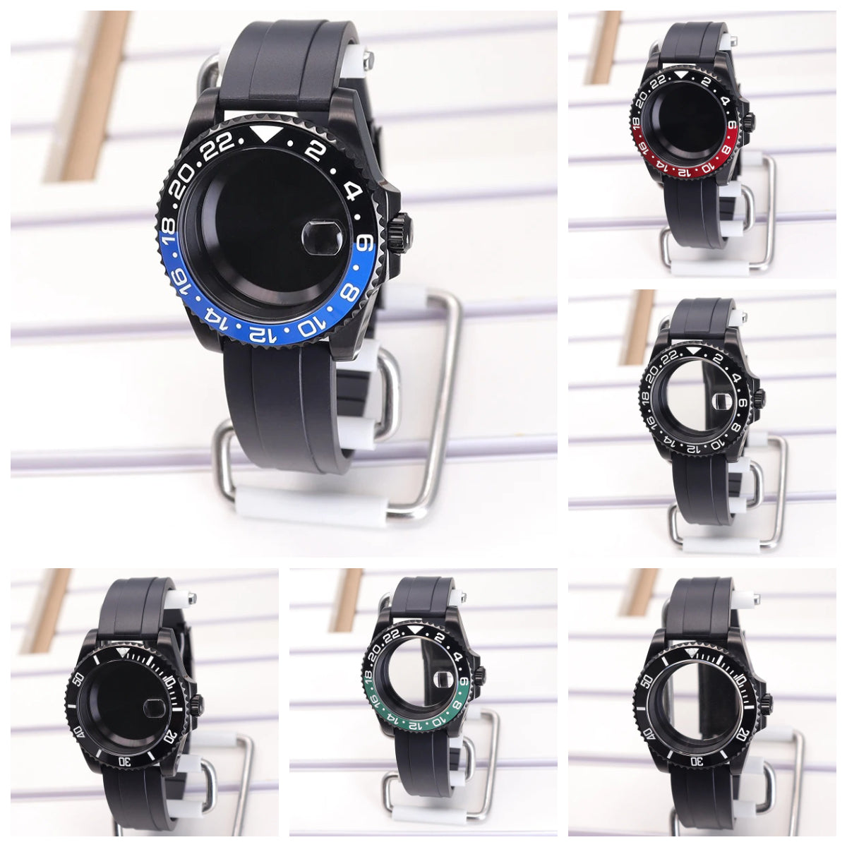 40mm Watch Case Sapphire For SUB NH35 NH36 NH34 GMT NH38 GMT Miyota 8215 Eta2824