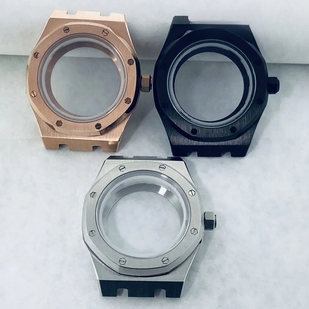 41mm AP Fit NH34 NH35 NH36 NH38 NH70 Transparent Back Sapphire Watch Case