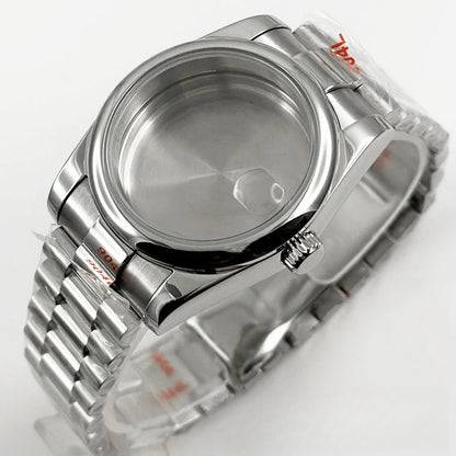 36MM/40MM Round Bezel Watch Case Sapphire Crystal for NH34 NH35 NH36 ETA2824